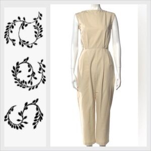 SEA New York natural Jumpsuit bow tie back